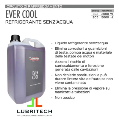Sintoflon EVER COOL 2 litri WATERLESS COOLANT liquido raffreddamento SENZA ACQUA