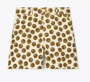 Tory Burch printed denim shorts size 2  - Picture 1 of 3