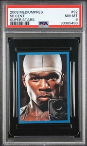 2003 Mediumpres Super Stars #92 50 CENT PSA 8 Rookie RC Pop 2 highest - Picture 1 of 2