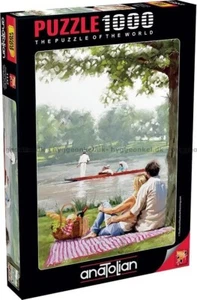 Anatolian Jigsaw Puzzle 1000 Pieces Picnic by the River - Picture 1 of 2