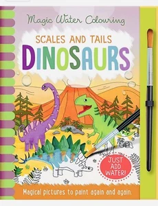 Magic Water Coloring: Scales And Tails Dinosaurs Activity Book Hardcover New - Picture 1 of 2