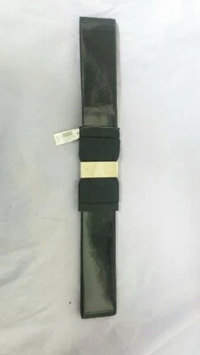 White House Black Market Women's Leather & Elastic Black Belt Size L PLEASE READ - Image 1 of 4