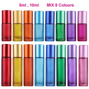 5 ml 10 ml botellas de rodillo de vidrio de perfume enrollable aceite esencial masaje aromaterapia - Imagen 1 de 25