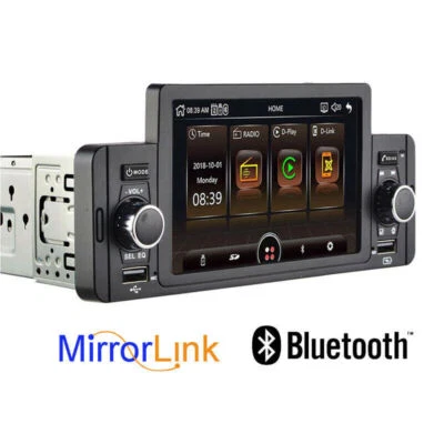 Autoradio Singolo 1 Din 5" Touch Screen Autoradio Bluetooth Lettore MP5 FM USB - Immagine 1 di 4