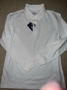 boys white long sleeve pique school shirt new classic club white 10 / 12 Medium - Picture 1 of 6