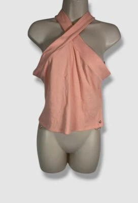 Camiseta sin mangas Guess para mujer rosa Kenni acanalada espalda X talla grande Foto 1 de 3