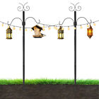 2 Pcs String Light Poles for Outside, 9.84ft Metal Stand Poles Weather Proof