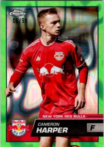 CAMERON HARPER 2023 Topps MLS Chrome GREEN LAVA REFRACTOR 06/99 Red Bulls #37 - Picture 1 of 2