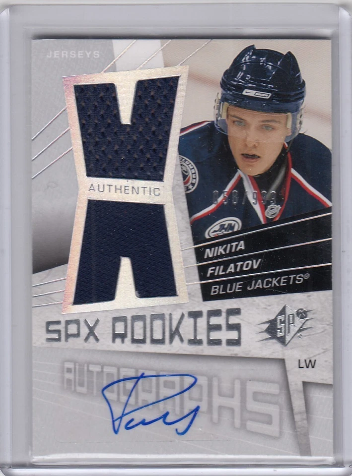2008-09 SPx Rookies Jersey Autograph #159 Nikita Filatov RC 58/999    *S5716 - Image 1 of 1