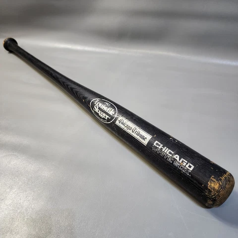 Vintage Louisville Slugger Chicago White Sox Bat 1990s Tribune Black Wood 31" Cover