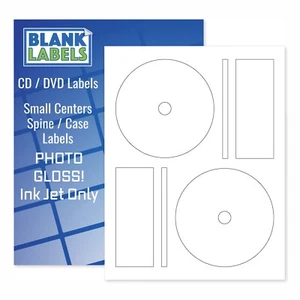 ¡20 etiquetas de inyección de tinta FOTO BRILLANTES! ¡Se adapta a 10 hojas completas de Memorex! CD/DVD alto brillo - Imagen 1 de 4