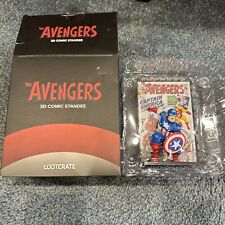 The Avengers 3d Comic Standee Captain America Marvel Loot Crate Comic #4
