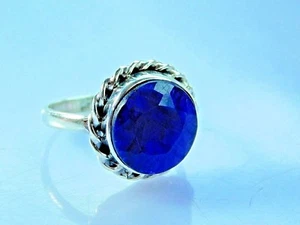 Amazing 925 Sterling Silver Corundum Sapphire Proposal Ring Size "7.5 ! JEWELRY - Imagen 1 de 7