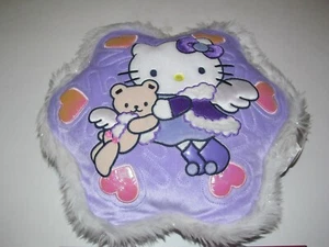Sanrio Hello Kitty Engel lila Kissen mit Bär Neu mit Etikett 2005 China Vintage - Bild 1 von 5