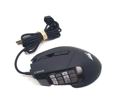Corsair Scimitar PRO Wired Optical Gaming Mouse 17 Buttons Black CH-9304111 - Image 1 of 4