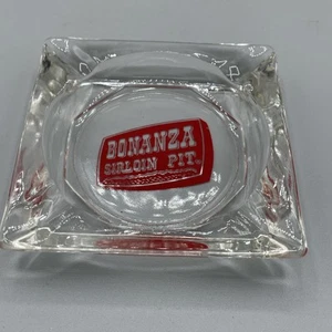 Cenicero de vidrio publicitario Bonanza Siromillo Pit de colección carne restaurante asador - Imagen 1 de 3