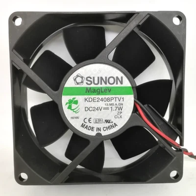 Sunon KDE2408PTV1 Fan DC 24V 1.7W 2Pin Inverter Cooling Fan 80*80*25 8CM - Image 1 of 3