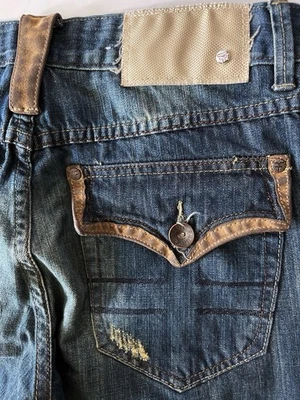 Five Four Jeans Para Hombre 30x29 Azul Original Denim Recto Western Bolsillos Abatibles Foto 1 de 4