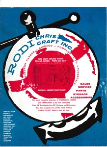 Vintage 1967 Advertising Brochure Rodi Chris Craft Boats Chicago Boat Dealer - Picture 1 of 3