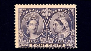 lss Canada Scott #56 1897 8c Dark Violet Jubilee MNH F-VF - Picture 1 of 2