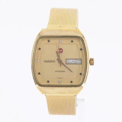 Reloj Automático RADO Voyager 636.3262.2 Vintage Cuadrado Día Fecha (FPP010808) Foto 1 de 4