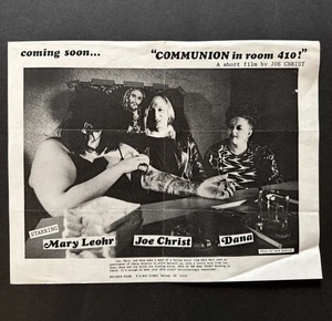 Kommunion im Zimmer 410 Werbeflyer mit Joe Christ Brief & Unterschrift 1988 - Bild 1 von 2