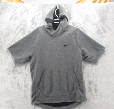 Nike Dri-FIT Spotlight Short Sleeve Hoodie Mens Large Gray Hooded Pullover - Image 1 of 4