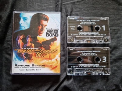 JAMES BOND 007 THE WORLD IS NOT ENOUGH Audiobook Cassette Raymond Benson - Image 1 of 3