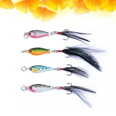  4 Pcs Angel Futter Angeln Köder Metallfischereiköder Meeresangelköder - Bild 1 von 4