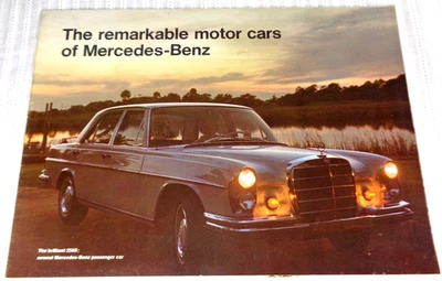 1967 Mercedes Benz 250S седан купе родстер продажи брошюра плакат VG! - Изображение 1 из 3
