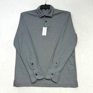 Criquet langärmliges Herren-Poloshirt XL dunkelmarine Muster Leistung neu mit Etikett $ 95,00 - Bild 1 von 6