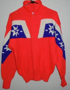 VTG Obermeyer Men’s Medium Sweater  Nordic Pullover Fair Isle Snowflake - Picture 1 of 3