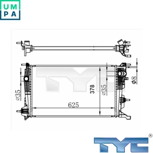 RADIATOR ENGINE COOLING 728-0065-R FOR RENAULT MEGANE/III/Combi/Van/Grandtour - Picture 1 of 8