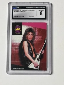 RANDY RHOADS 1991 Pro Set SuperStars MusiCards #226 Graded 8 NM/MINT CGC ozzy - Picture 1 of 2