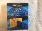 Sony VHS-C Premium Grade Camcorder 2 Sealed Tapes 30 minute cassettes Tapes