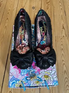 Irregular Choice Mal E Bow Black Lace with bow - worn once immaculate  - Picture 1 of 14