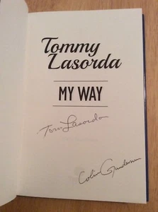 SIGNED by Tommy Lasorda & Colin Gunderson - My Way HC 1st + Pic Dodgers MLB HOF - Picture 1 of 12