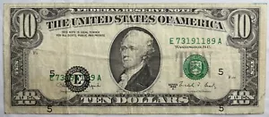 1988-F Federal Reserve $10 Dollar HARD Error Note TO FIND, SEE PHOTO REAL NEAT - Picture 1 of 2