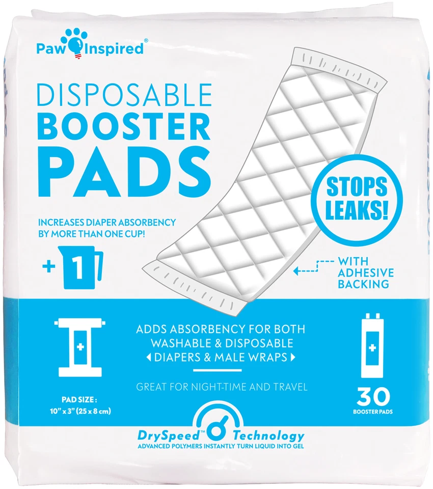 Paw Inspired Dog Diaper Liners Diaper Pads Booster Pads for Diapers and Wraps - Image 1 of 1