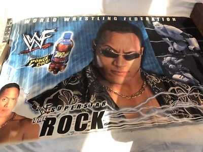 Póster RARO Vintage 2000 WWF The Rock 37" x 22" ENVÍO Enrollado Foto 1 de 4