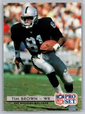 # 210 Tim Brown Los Angeles Raiders 1992 Pro Set - Image 1 of 2