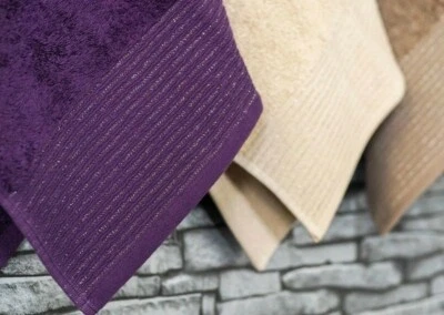 Sparkle Border Bath Towel 100% Cotton Supersoft Absorbent Easy Care Plush 550GSM - Image 1 of 4