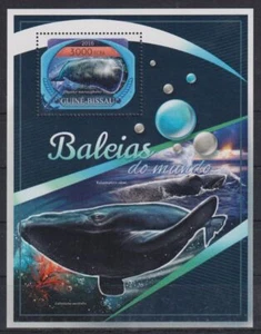 T627. Guinea-Bissau - MNH - 2016 - Naturaleza - Vida marina - Ballenas - Bl. - Imagen 1 de 1