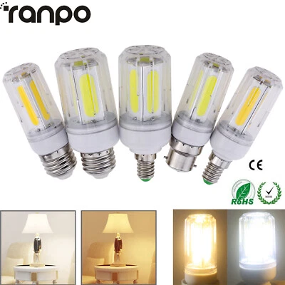 5X 10X 50XCOB Corn LED Bulb E12 E27 E26 E14 B22 12W 16W Energy Saving Light SS1 - Image 1 of 4