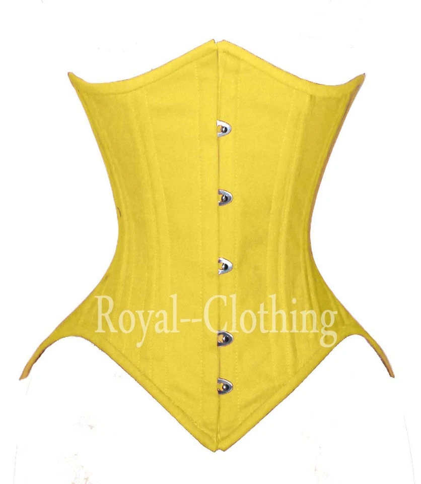 26 Double Steel Boned Tight Lacing Underbust Cotton Corset Hot costume 8033C - Image 1 of 4