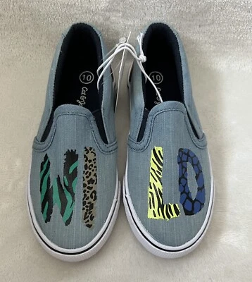 Cat & Jack Zapatos Niños Pequeños 10 Azul Tom Slip On Wild Tenis Foto 1 de 4