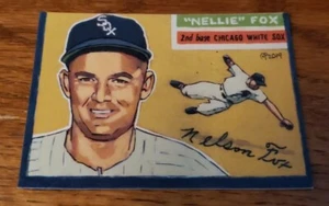 Baseball Art Card Print of Nellie Fox 56 - Picture 1 of 2