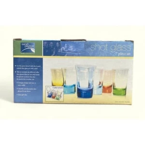 7 Piece Shot Glass Set. Multicolor By Sarah Peyton Home. NEW - Picture 1 of 2