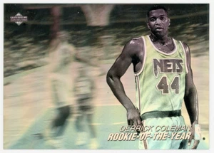 Tarjeta de baloncesto Derrick Coleman 1991 Upper Deck #AW7 holograma, NBA Nets - Imagen 1 de 2