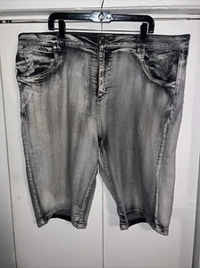 Paper Denim Cloth Mens Jean Shorts Size 42 Distressed Light Gray Stretchy fit - Picture 1 of 4